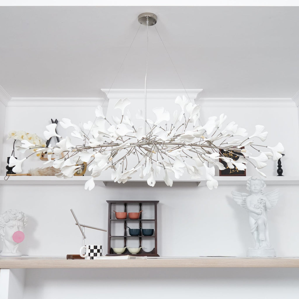 Arux Gingko Chandelier Art Deco Bent Downwards