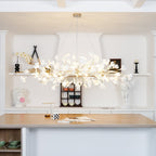 Arux Gingko Chandelier Art Deco Bent Downwards