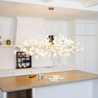 Arux Gingko Chandelier Art Deco Bent Downwards