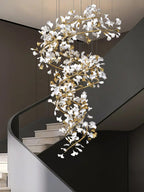 Eloria Cascading Floral Spiral Chandelier