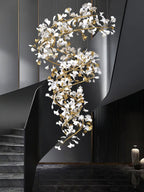 Eloria Cascading Floral Spiral Chandelier
