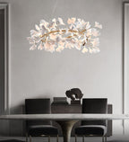 Chandelier White Ceramic Ginkgo Petals  U