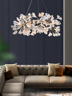 Chandelier White Ceramic Ginkgo Petals  U