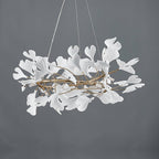 Chandelier White Ceramic Ginkgo Petals  U