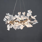 Chandelier White Ceramic Ginkgo Petals  U