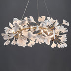 Chandelier White Ceramic Ginkgo Petals  U