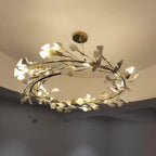 Chandelier White Ceramic Ginkgo Petals  U