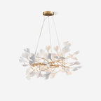 Chandelier White Ceramic Ginkgo Petals  U
