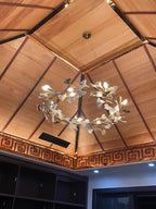 Chandelier White Ceramic Ginkgo Petals  U