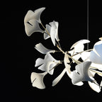 Chandelier White Ceramic Ginkgo Petals  U
