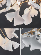 Chandelier White Ceramic Ginkgo Petals  U
