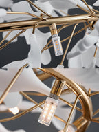 Chandelier White Ceramic Ginkgo Petals  U