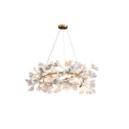 Chandelier White Ceramic Ginkgo Petals  U