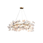 Chandelier White Ceramic Ginkgo Petals  U