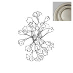 Wall Lamp Gingko Ceramic Petal Shades Gold Art Nouveau