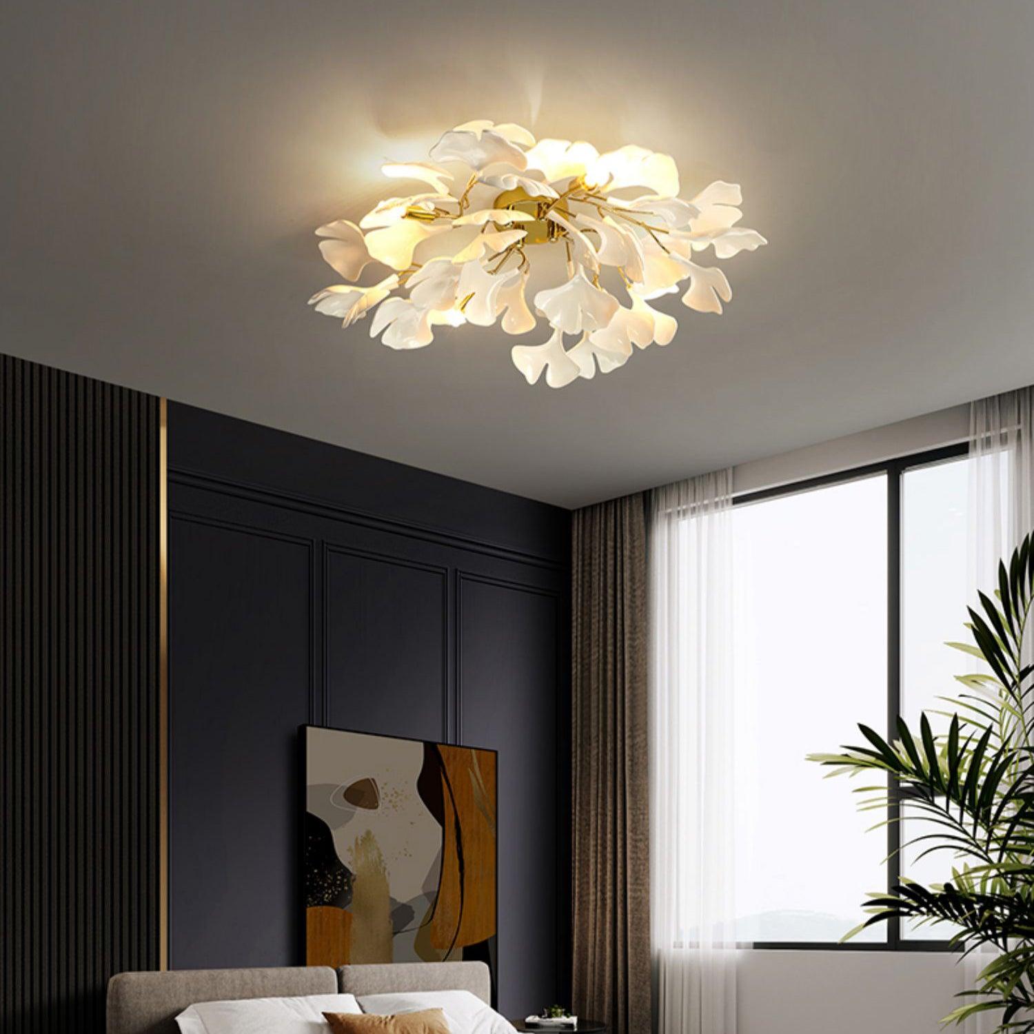 Callenne Elegant Ginkgo Leaf Ceiling Light