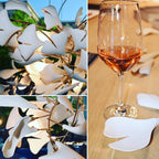 Chandelier Metal Frame Ceramic Gingko Leaf Shade White Gold Modern