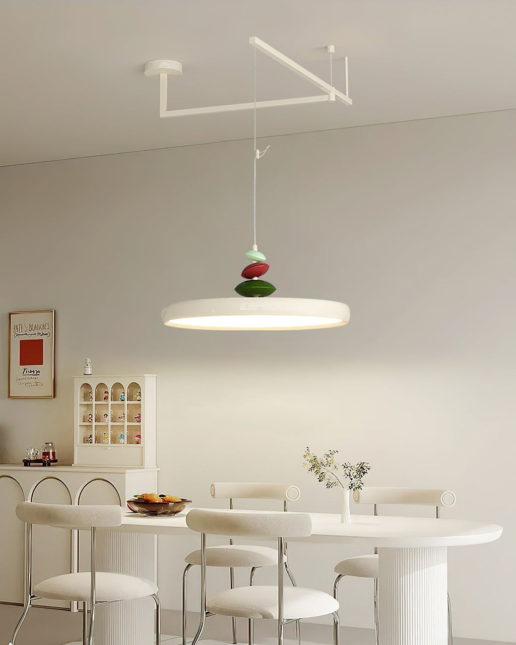 Pendant Lamp Metal and Round Shade Decorative Modern
