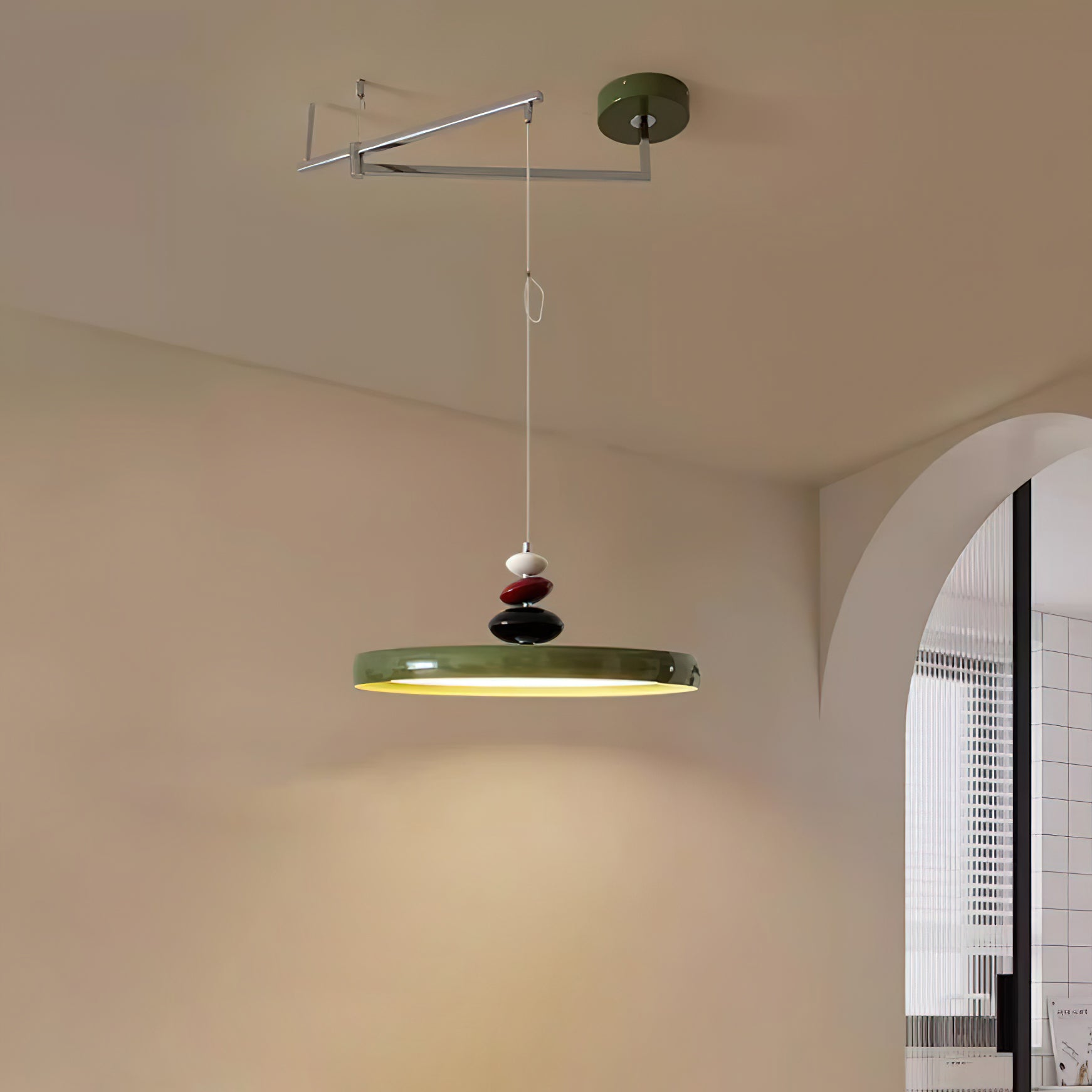 Pendant Lamp Metal and Round Shade Decorative Modern