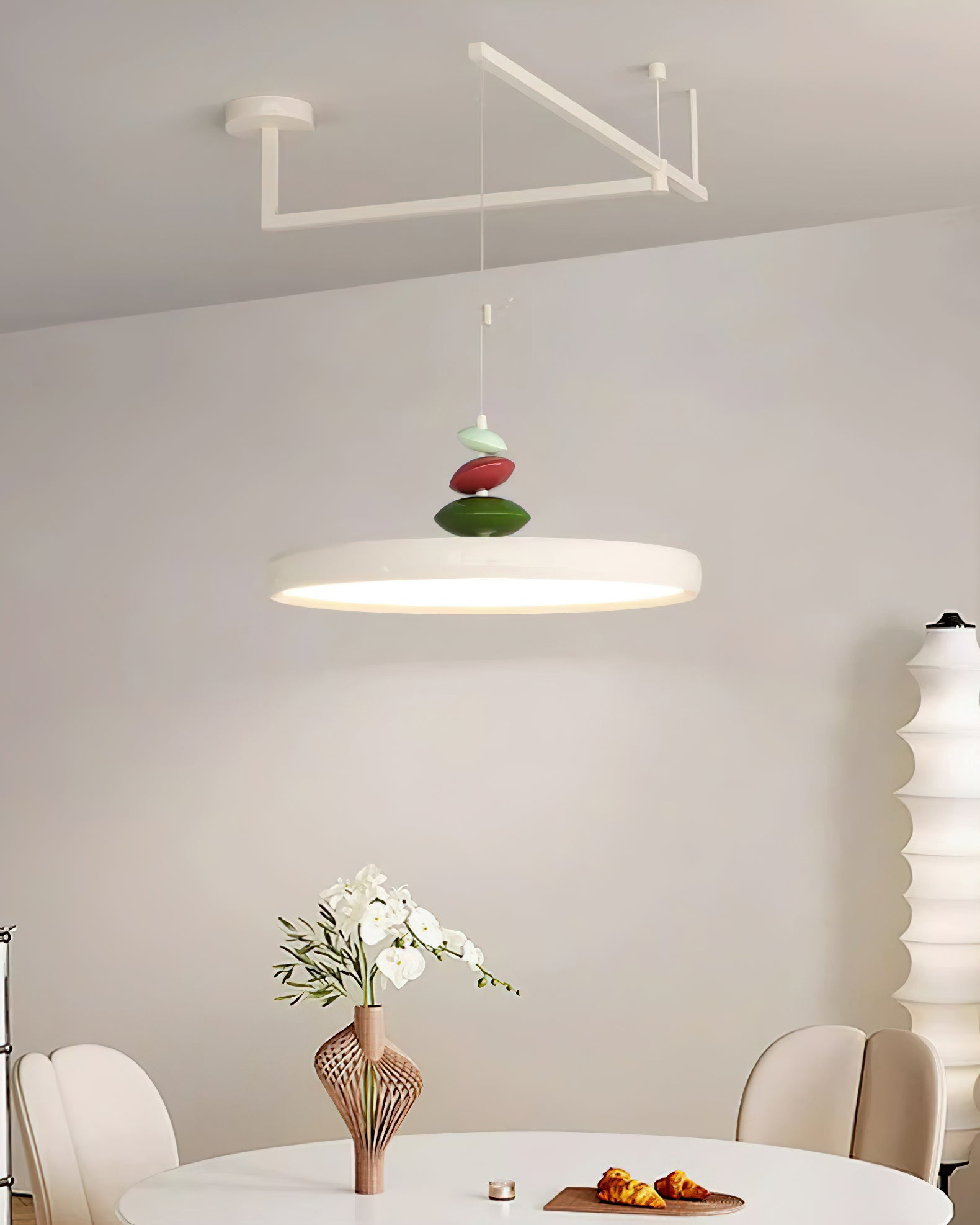 Pendant Lamp Metal and Round Shade Decorative Modern