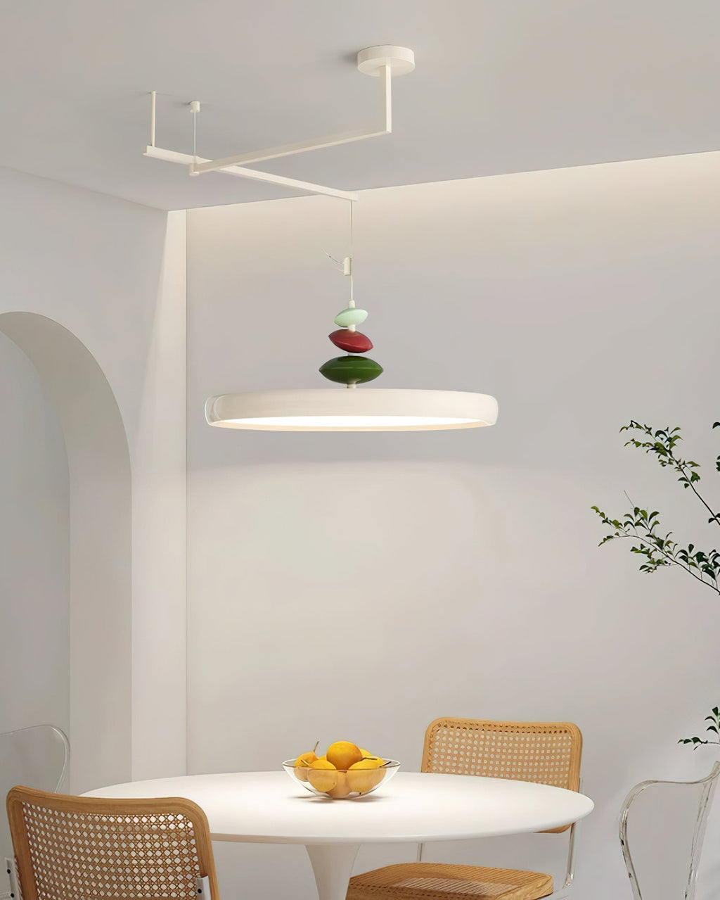 Pendant Lamp Metal and Round Shade Decorative Modern