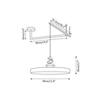 Pendant Lamp Metal and Round Shade Decorative Modern