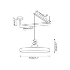 Pendant Lamp Metal and Round Shade Decorative Modern