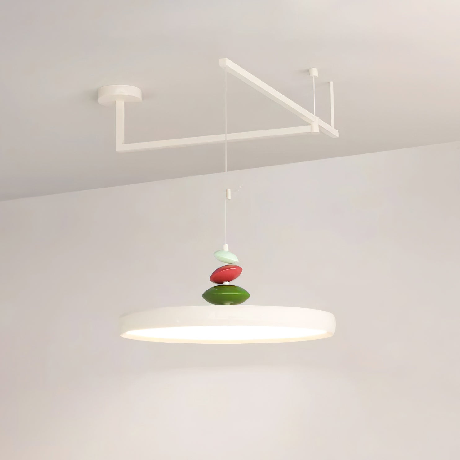 Pendant Lamp Metal and Round Shade Decorative Modern
