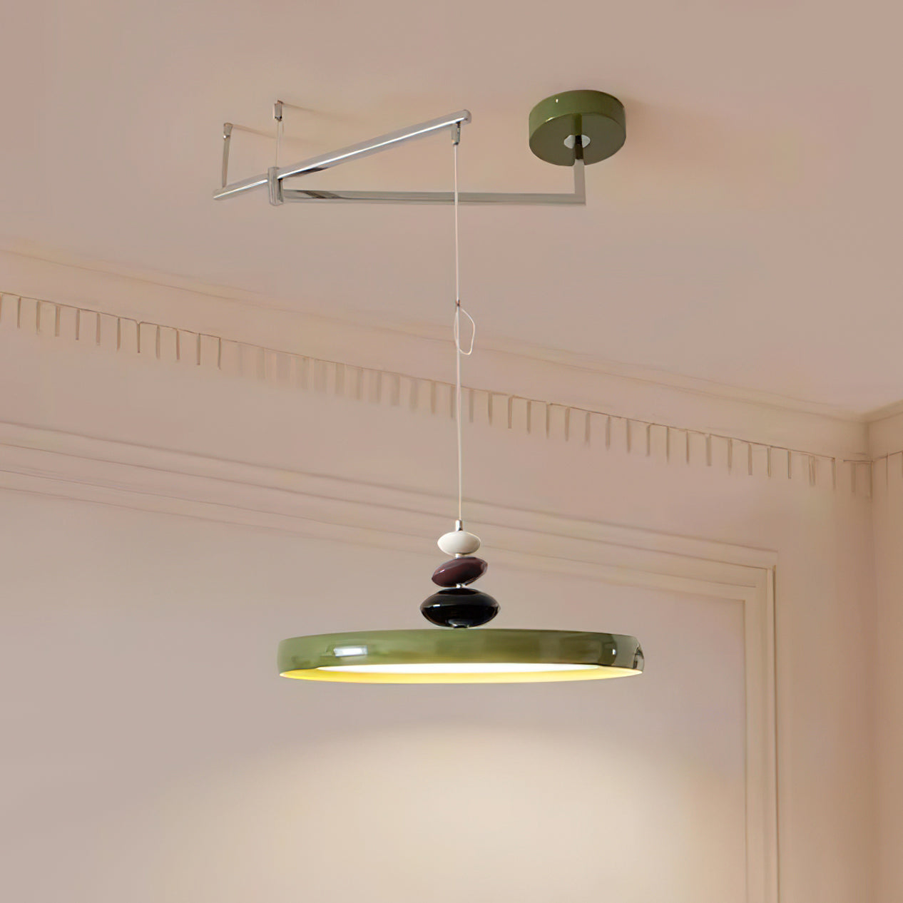 Pendant Lamp Metal and Round Shade Decorative Modern
