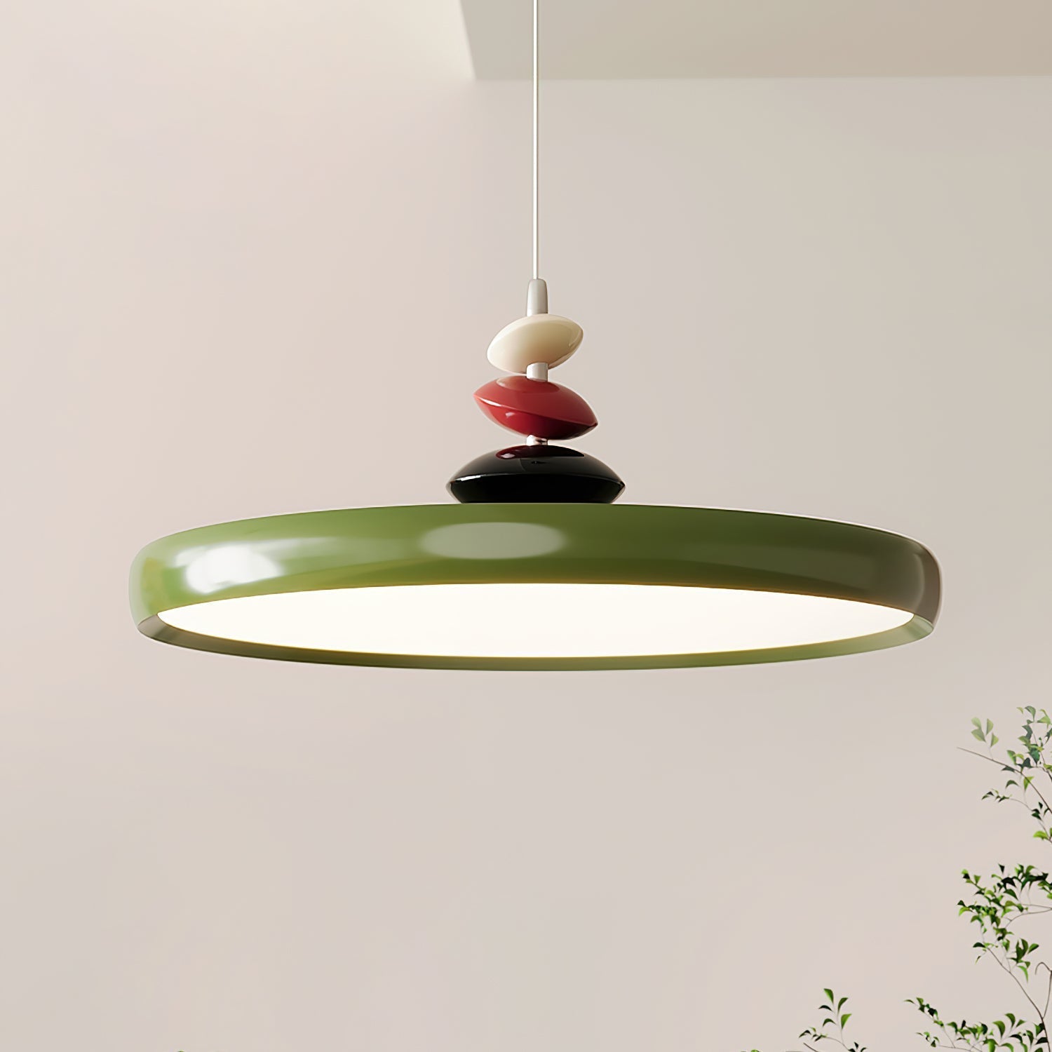 Pendant Lamp Metal and Round Shade Decorative Modern