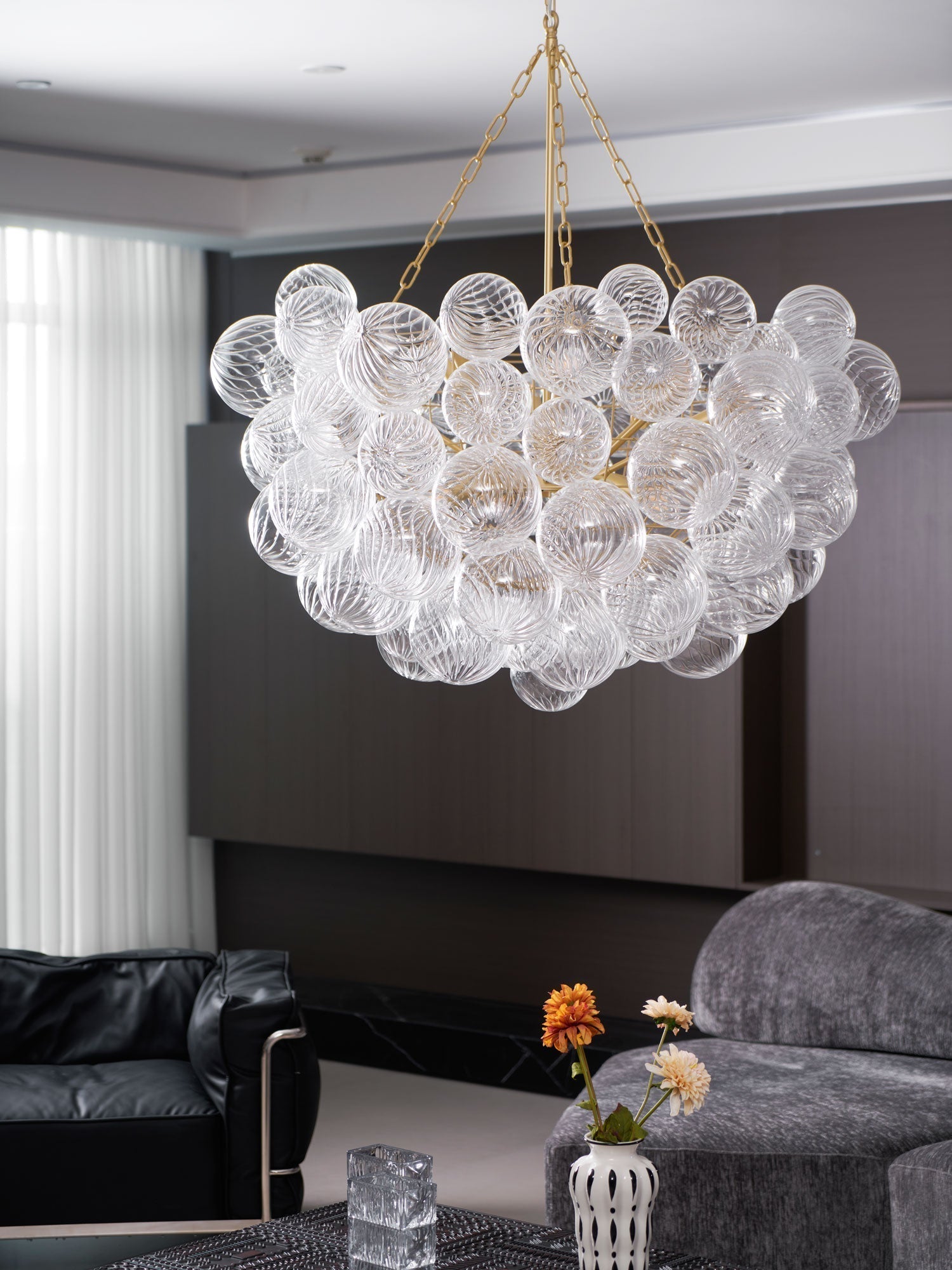 Aurora Chandelier Glass Ball Bubble Modern