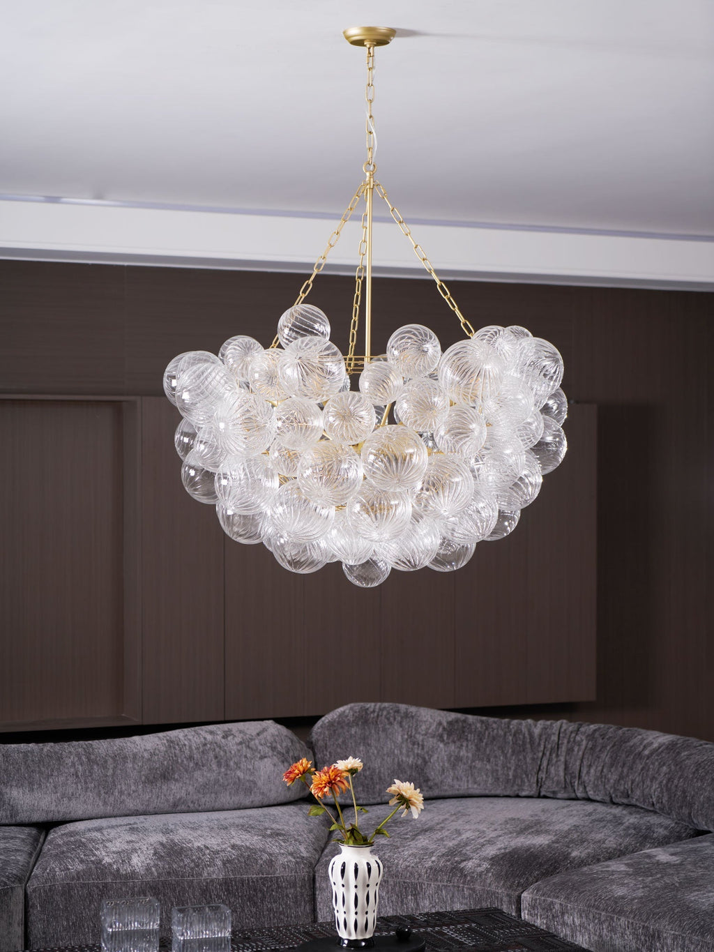 Aurora Chandelier Glass Ball Bubble Modern