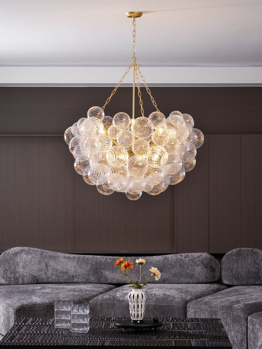 Aurora Chandelier Glass Ball Bubble Modern