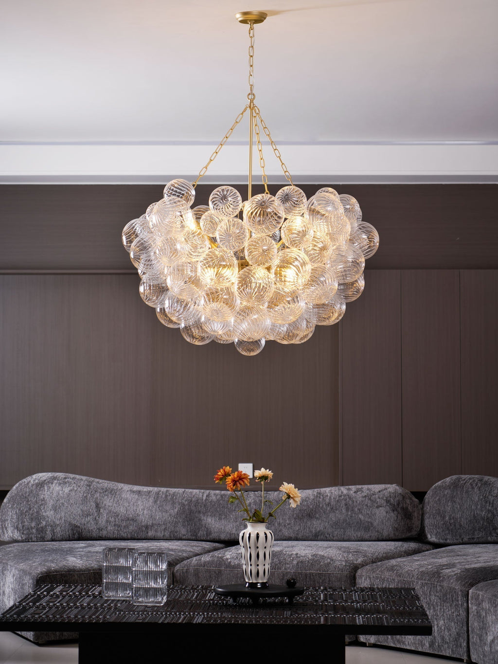 Aurora Chandelier Glass Ball Bubble Modern
