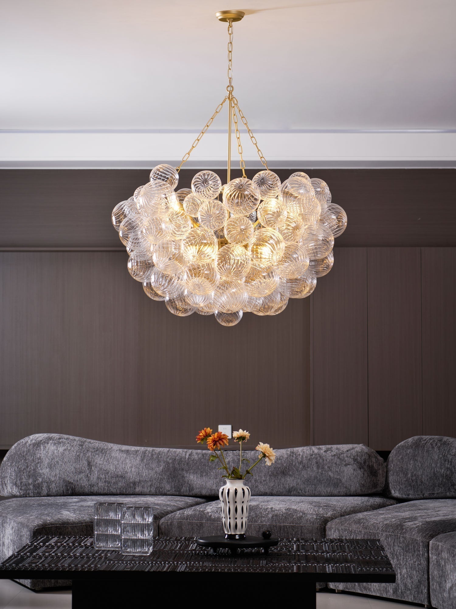 Aurora Chandelier Glass Ball Bubble Modern