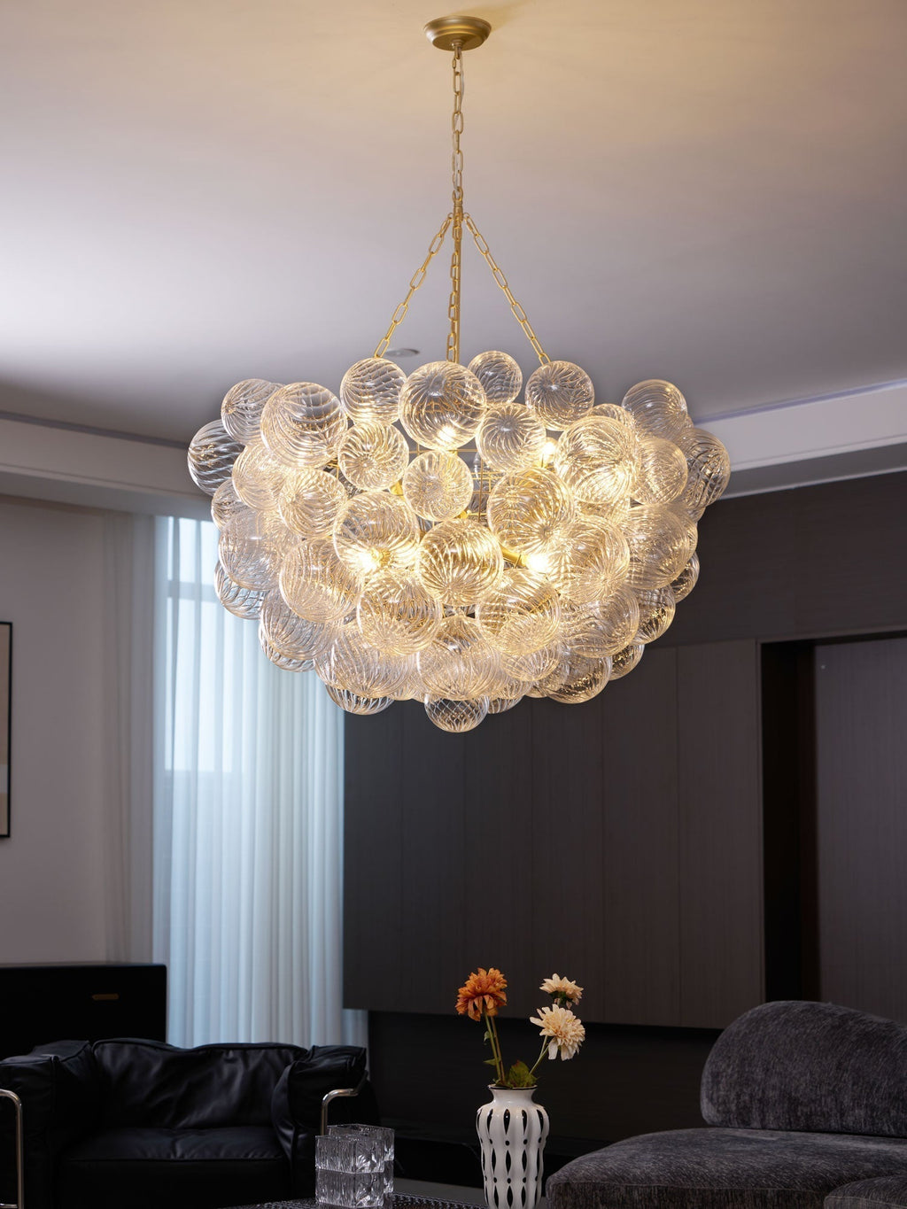 Aurora Chandelier Glass Ball Bubble Modern