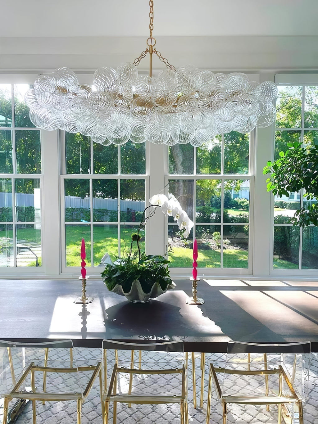 Aurora Chandelier Glass Ball Bubble Modern