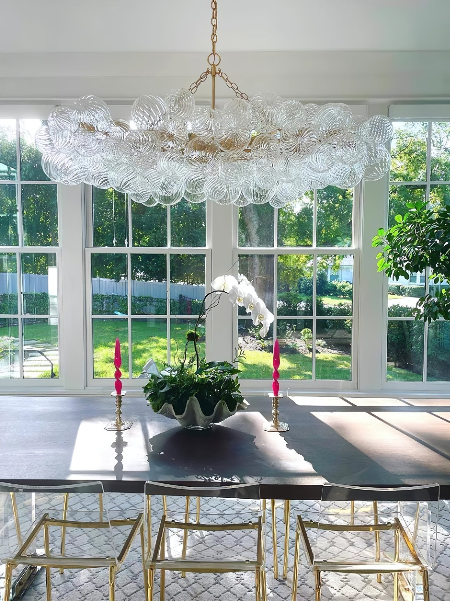 Aurora Chandelier Glass Ball Bubble Modern