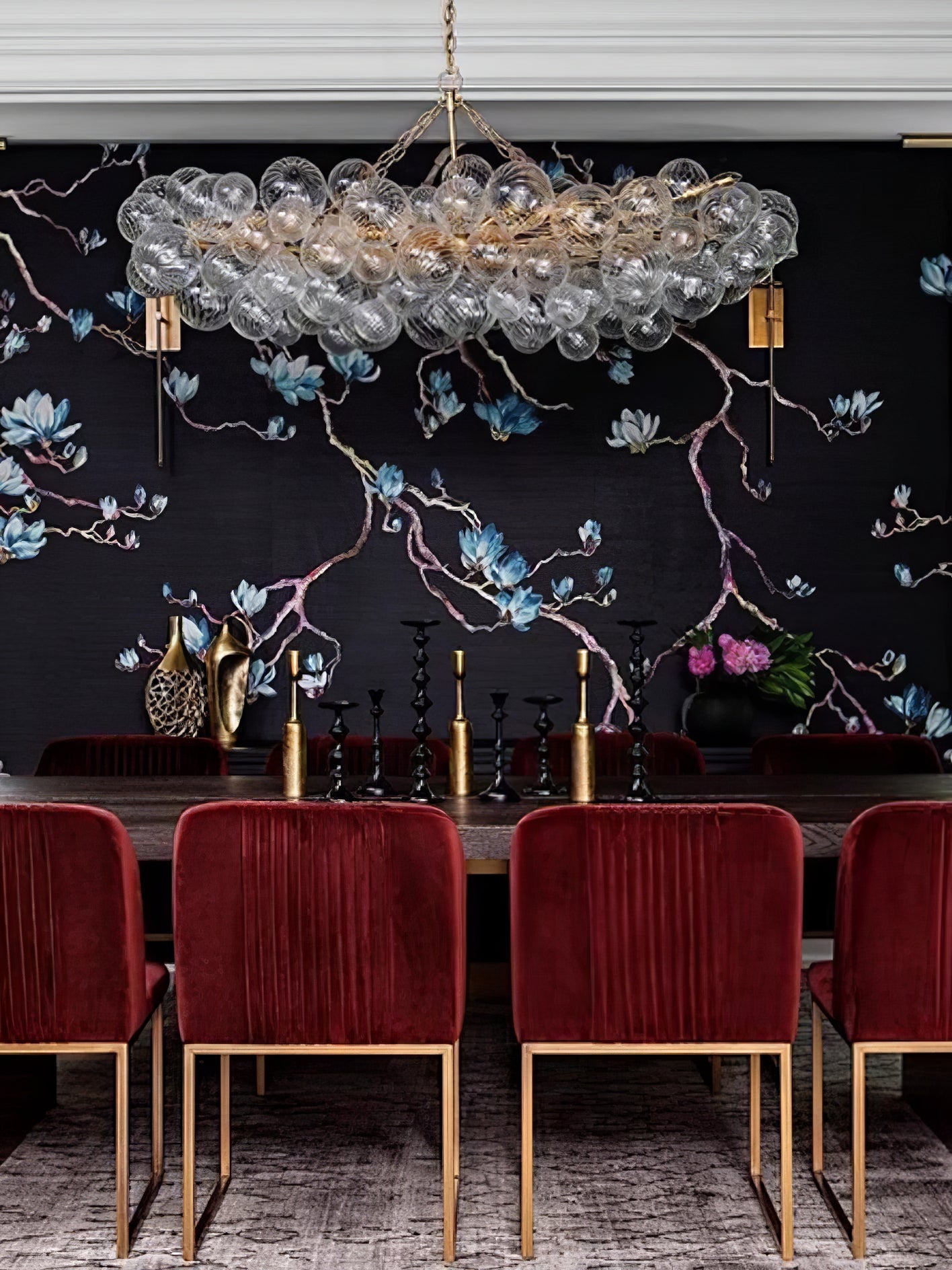 Aurora Chandelier Glass Ball Bubble Modern