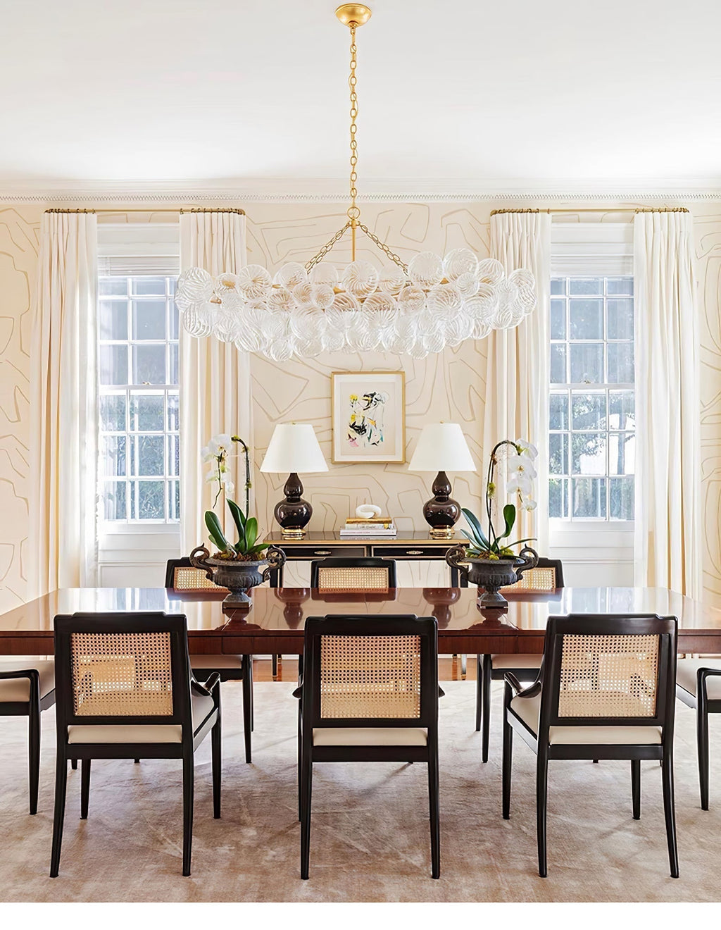 Aurora Chandelier Glass Ball Bubble Modern