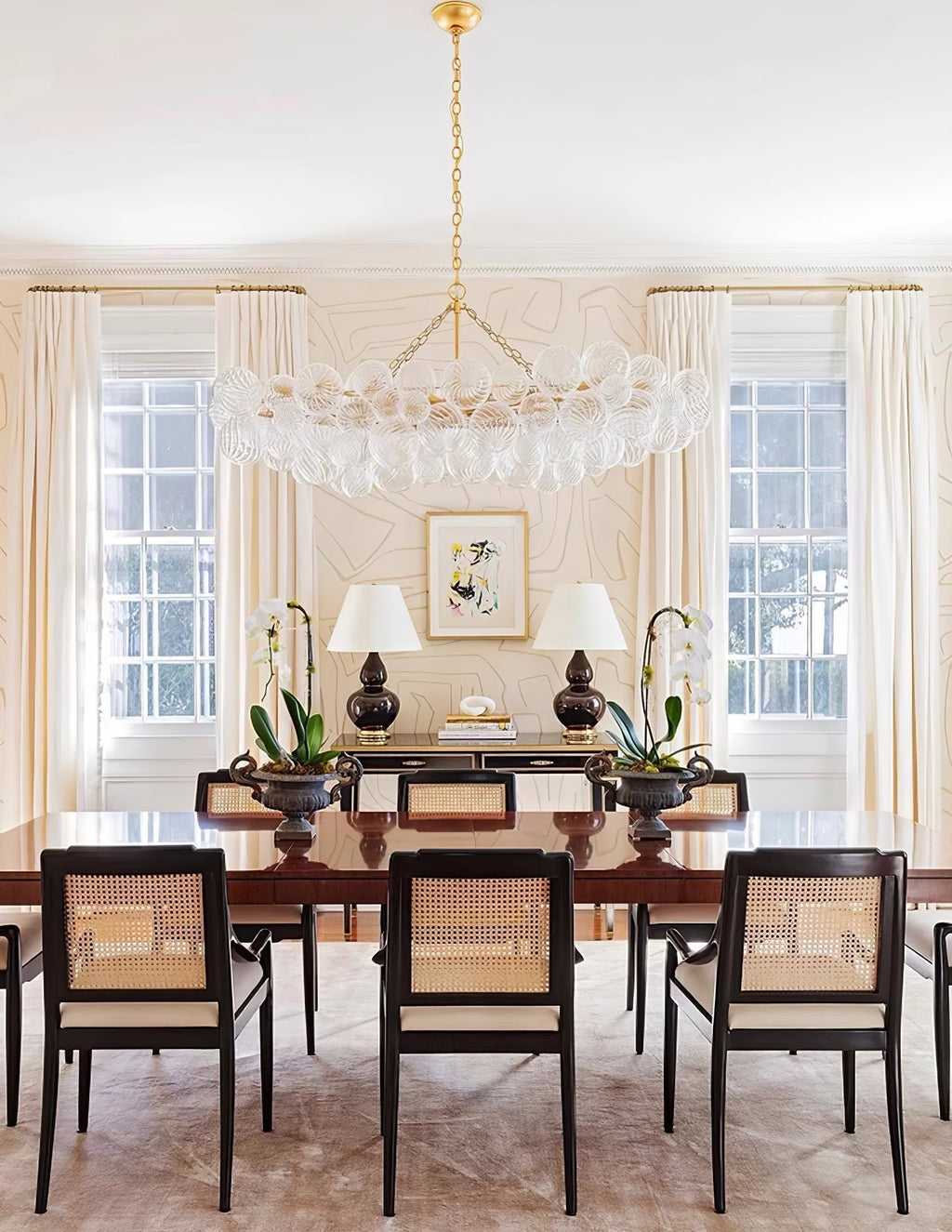 Aurora Chandelier Glass Ball Bubble Modern