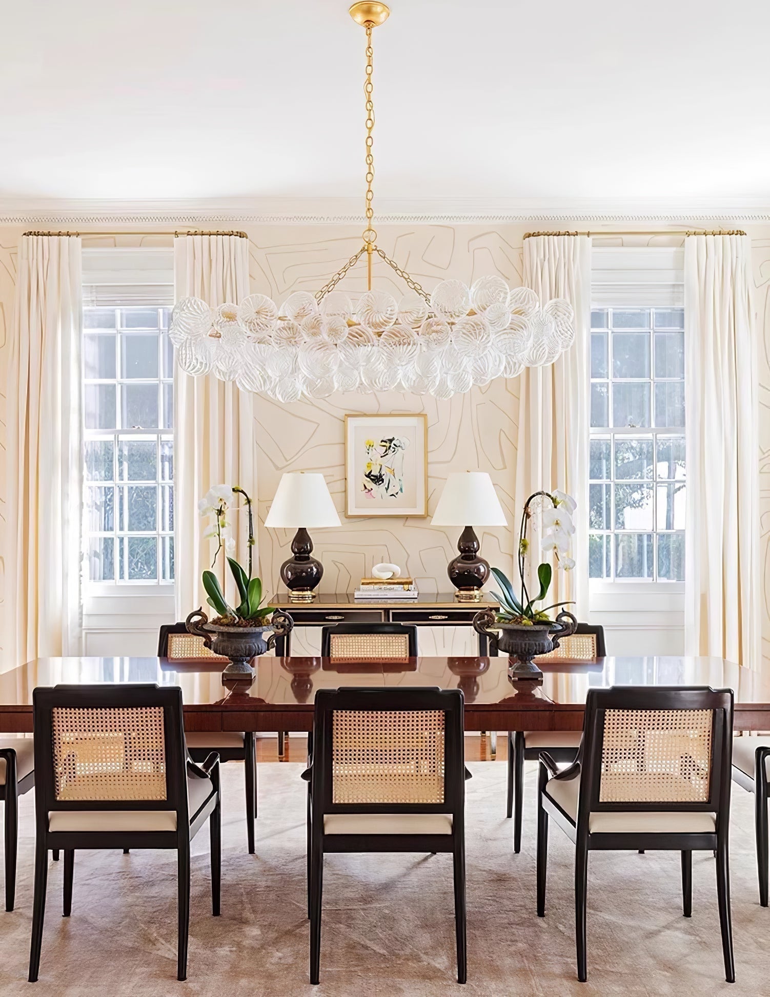 Aurora Chandelier Glass Ball Bubble Modern