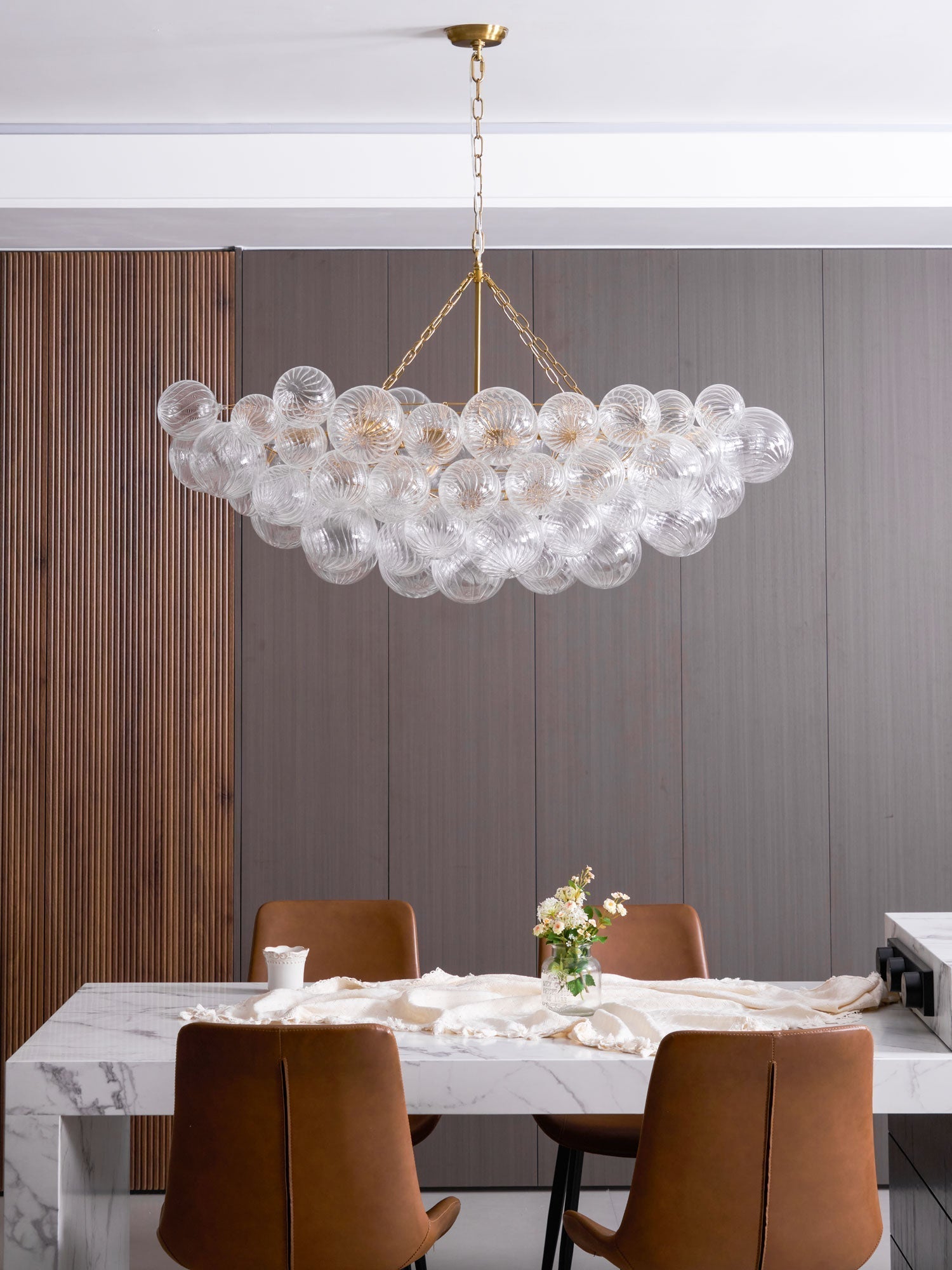 Aurora Chandelier Glass Ball Bubble Modern