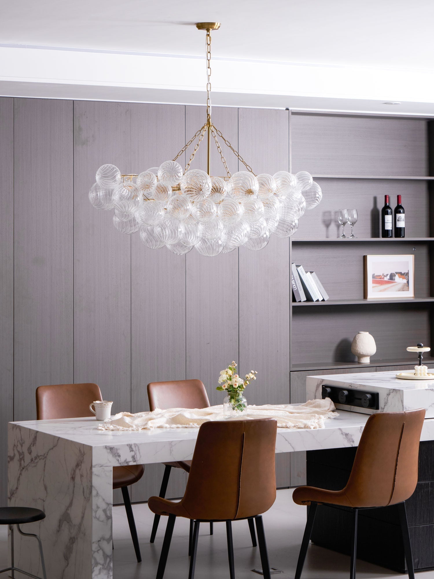 Aurora Chandelier Glass Ball Bubble Modern