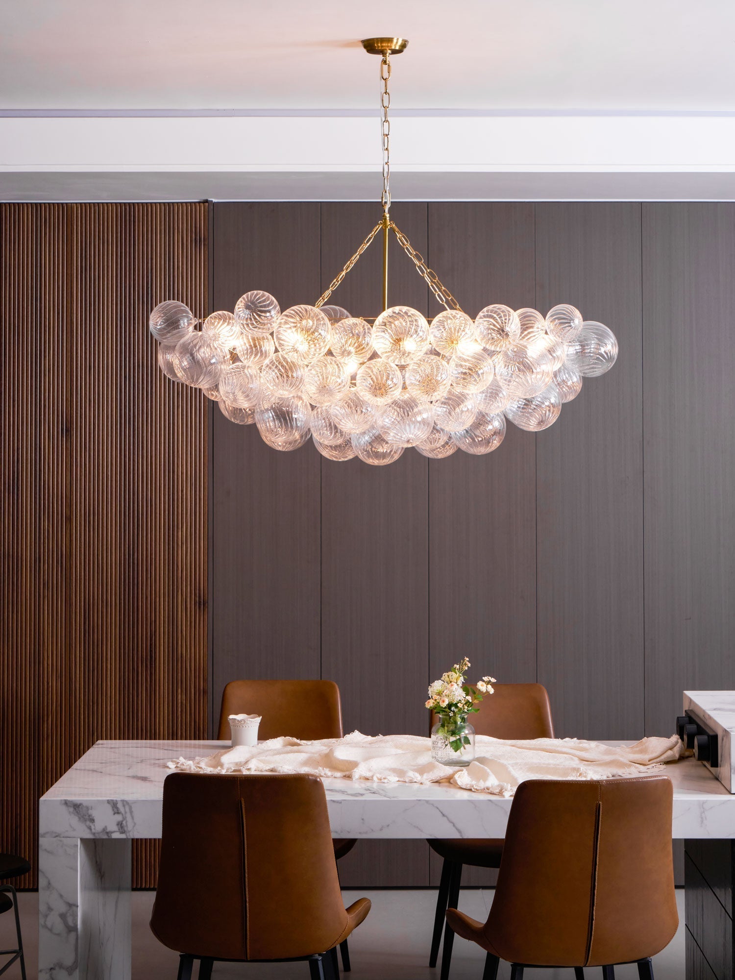 Aurora Chandelier Glass Ball Bubble Modern