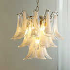 Aurora Chandelier Murano Glass Leaf Golden