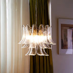 Aurora Chandelier Murano Glass Leaf Golden