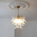 Aurora Chandelier Murano Glass Leaf Golden