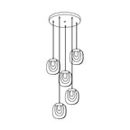 Avesia Minimalist Glass Pendant Light Staircase