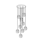 Avesia Minimalist Glass Pendant Light Staircase
